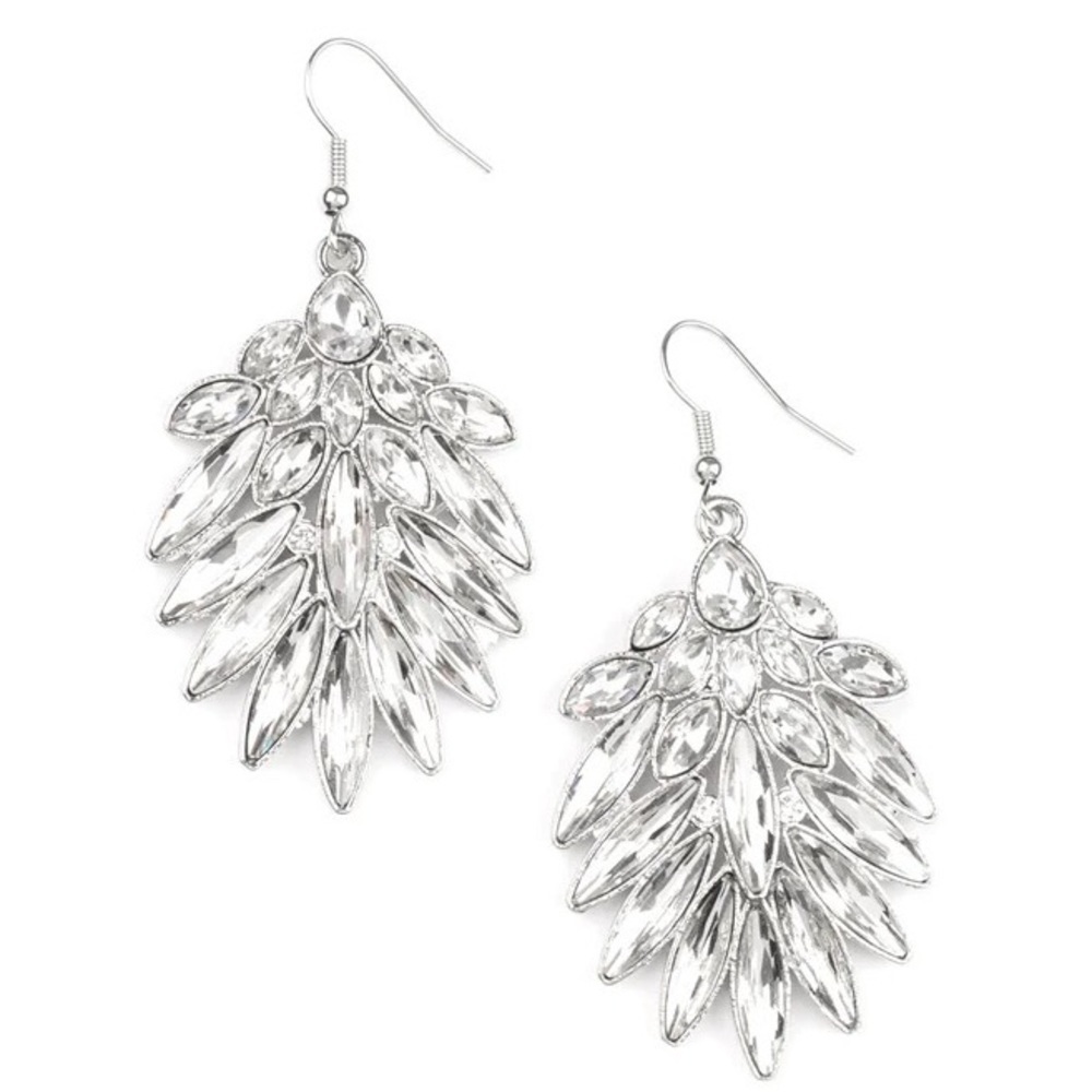 Silver Rhinestone Earrings